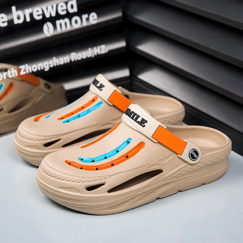 Big Size 40-45 Summer Men Sandals Slippers for Boy Designer Platform in House Slippers Outdoor Wading Beach Shoes Free Shipping