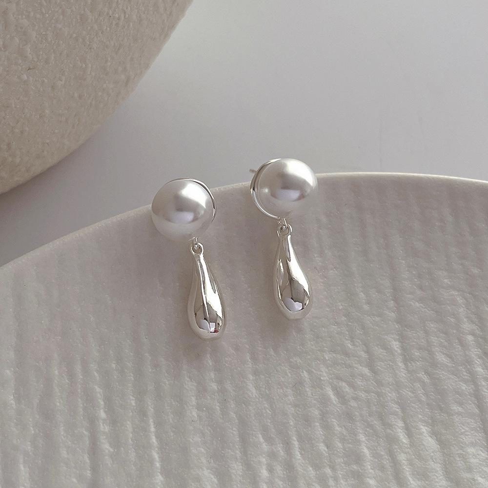 

Модные нежные жемчужные позолоченные серьги-капли для женщин и девочек, ювелирные изделия, подарки серебряный