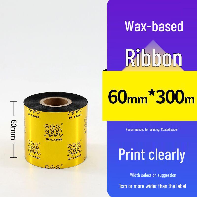 Wax Resin Ribbon 110mm x 300m, Water Washable, Coated Label Paper Enhanced.