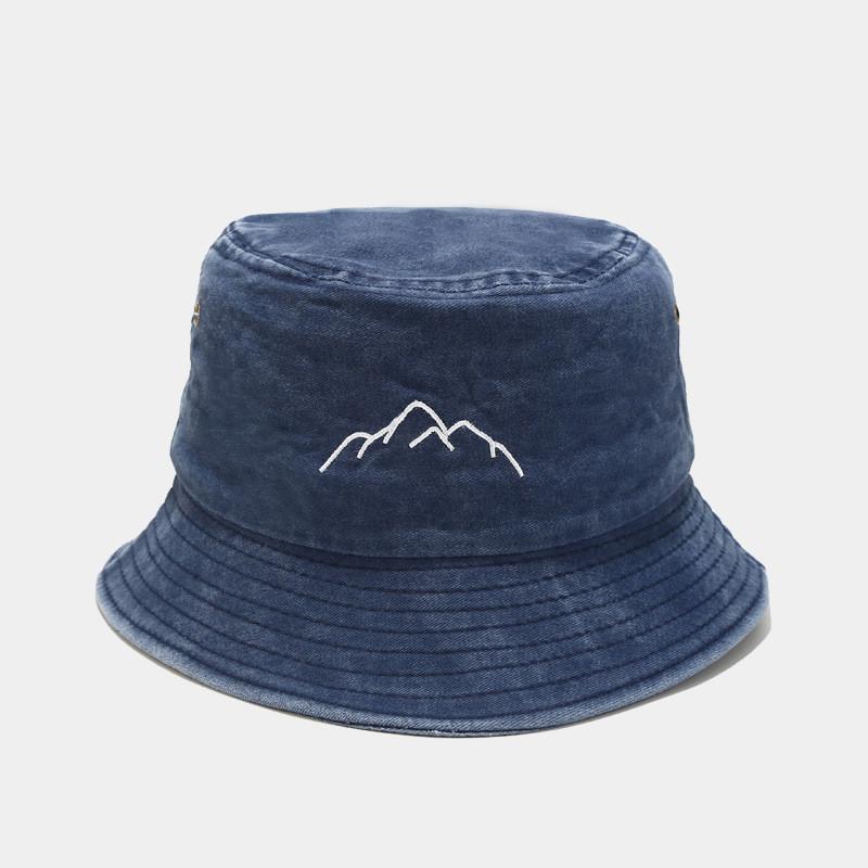 

Vintage Waterwashed Fisher Cap With Sunproof Function For Hiking And Fishing Fans Темно-синій