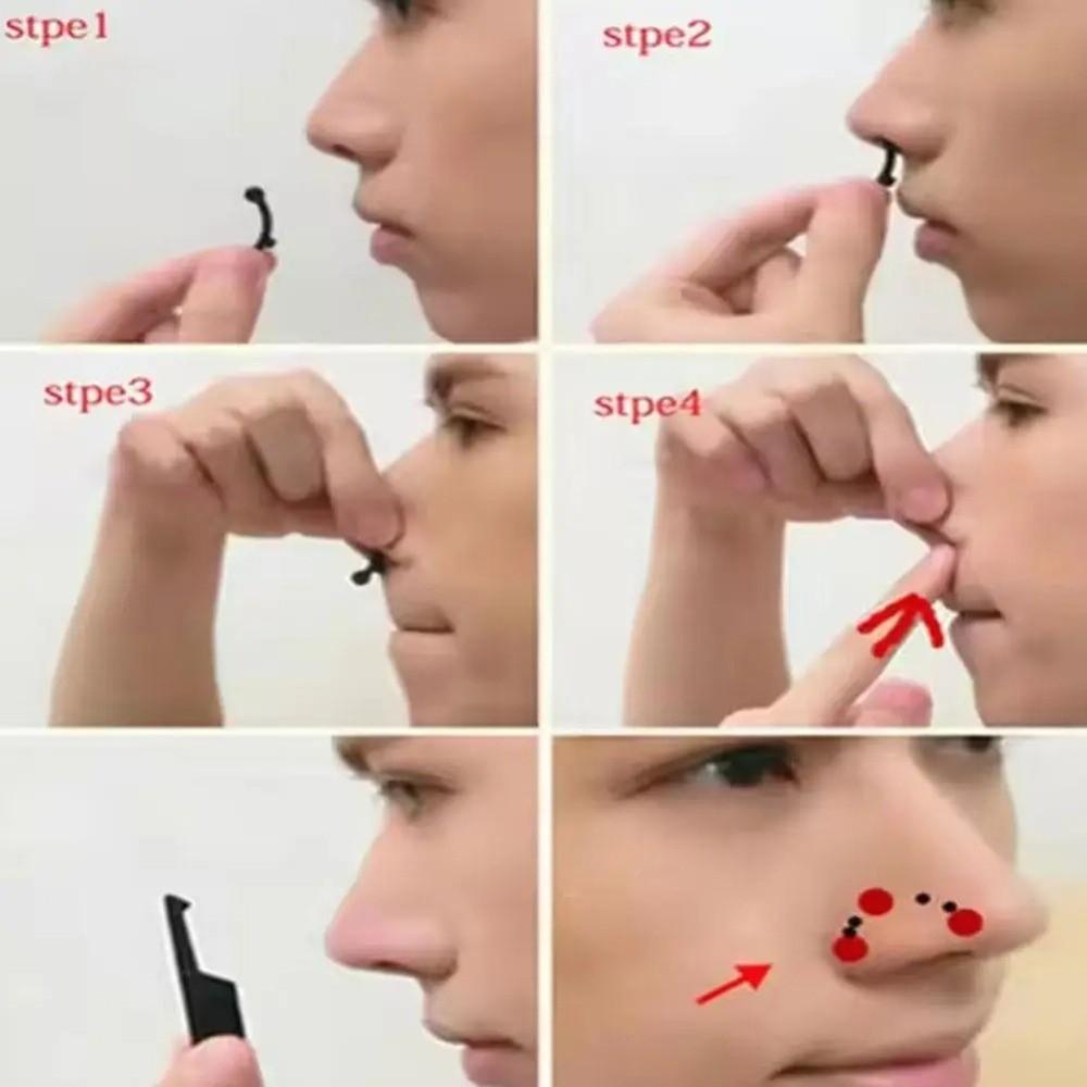 Invisible Nose Shaper 3 Size Pain Free Nose Straightener Acrylic Soft Nasal Bridge Straightener for Adults Teens Beauty Tools