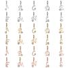 925 Silver A-Z Alfabet Hänge Berlocker DIY Kärleksbrev Hjärta Hängande Europeisk Armband Smycken Gåva till Kvinnor