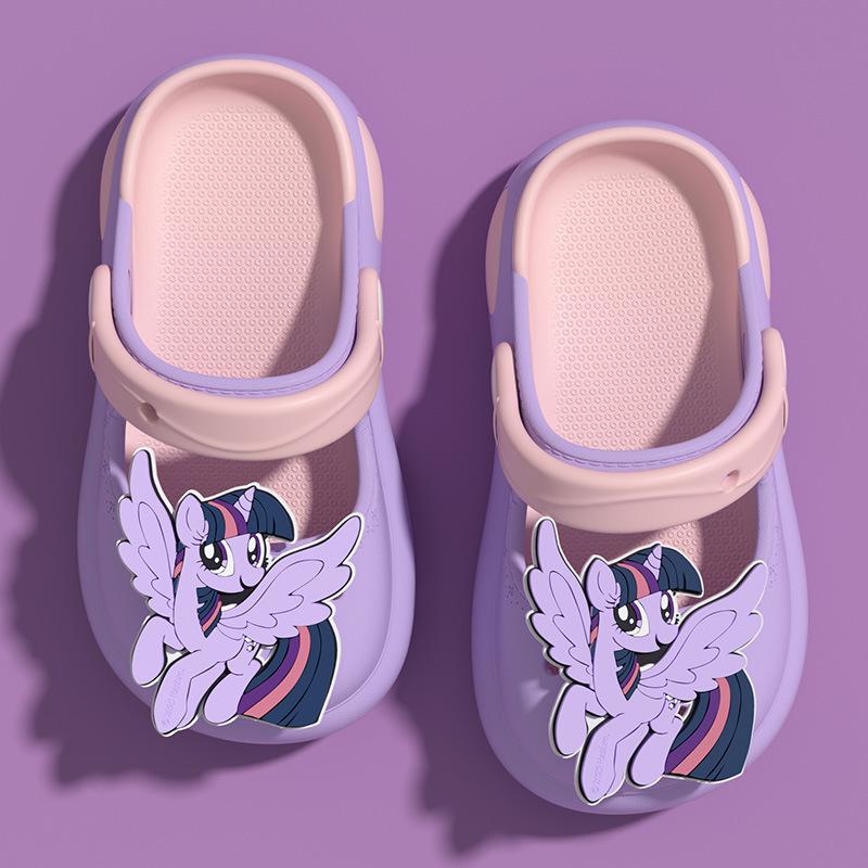 My Little Pony Summer Cartoon Non-Slip Mary Jane Sandals for Girls, Children s Slippers 17CM