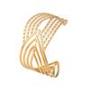 Charm Minimalist Hollow Geometry Cuff Bangles for Women Gold-plated Stainless Steel Bracelets Girl Wrist Fashion Jewelry