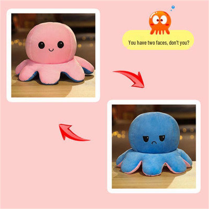 Reversible Flip Octopus Plush Toy