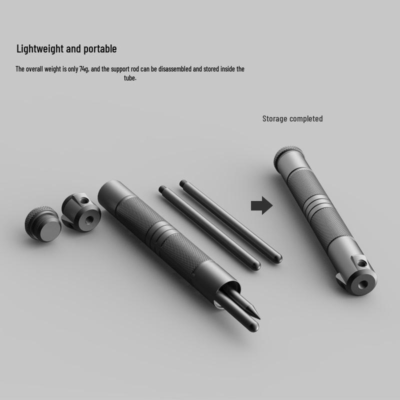 Multifunctional Outdoor Tripod: Aluminum Alloy Spike with Ball Head for Camping, Lighting, and Camera/Live Streaming