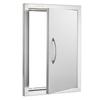 BBQ Access Door, 407x559 Mm Single Outdoor Kitchen Door, Stainless Steel Flush Mount Door, Wall Vertical Door with Handle, for BBQ Island, Grilling