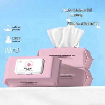 Portable No-Rinse Facial Cleansing Wipes - Disposable Makeup Remover Cotton Pads