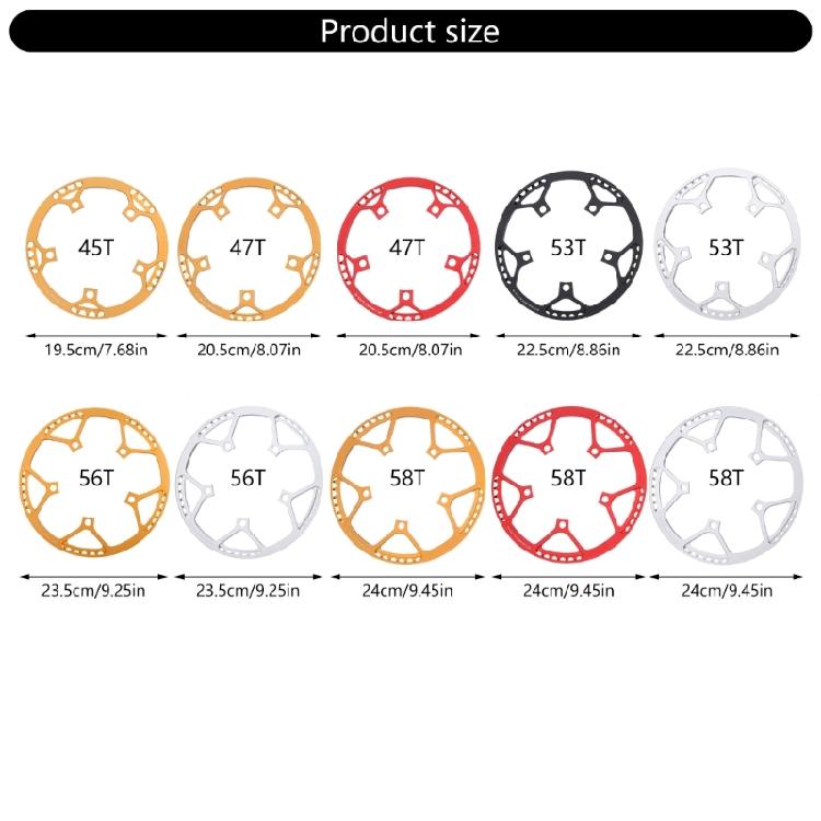 45T 47T 53T 56T 58T Light Weight Designs for Folding Bikes Biking 130mm BCD High Performances Folding Bikes Chainwheel