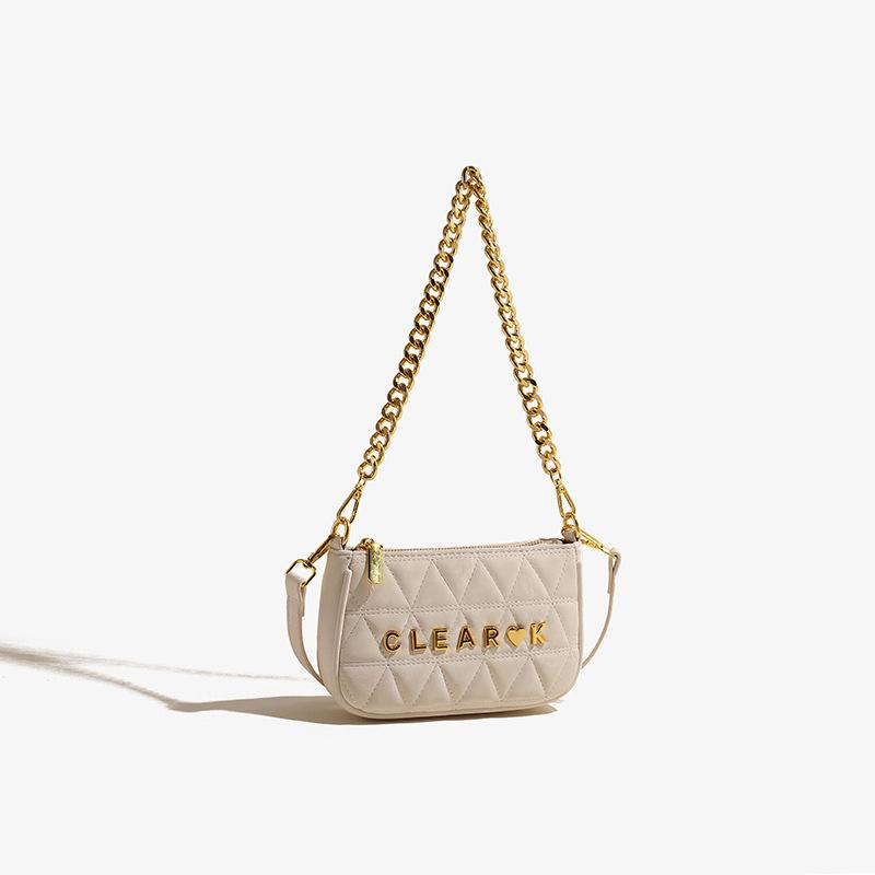 

Сумка Xiaoxiangfeng женская 2024 летняя новая вышитая нитью ромбовидная цепочка сумка нишевый дизайн иностранная универсальная сумка через плечо 19*5*12