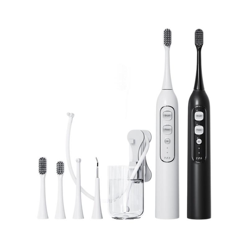 Dental Flusher, Electric Toothbrush, Two-in-one, Electric Oral Cleaner, Scrubber, Orthodontic, Oral Household Water Floss