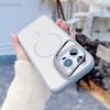 KEYSION Matte Skin Feel Lens Stand Phone Case for Magsafe for iPhone 16 Pro Max 16 Plus Magnetic Wireless Charging Shockproof Cover