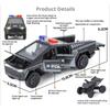 Scale 1:32 Pickup Santana Police Car Model Toy Music Light Pull Back Models Toys High Simulation Vehicles Miniature Gift for Boy