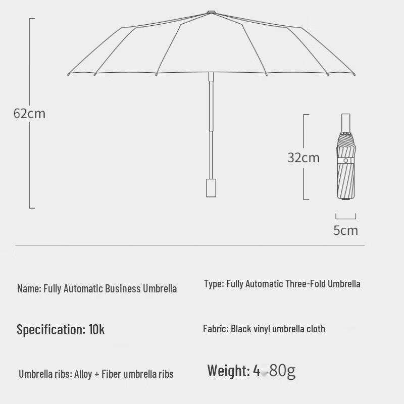 Yuzhan Reinforced Sun/Rain Folding Umbrella