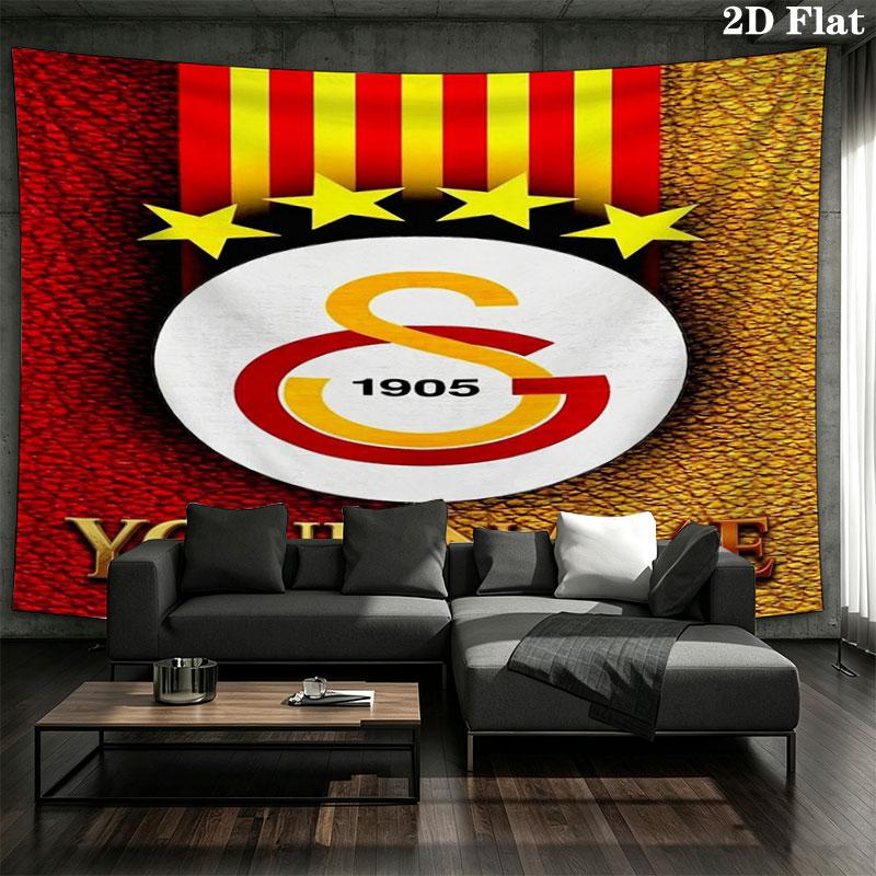 Galatasaray S Niestandardowe Imię Gobelin Ścienny Estetyczny Dekor Ścienny Drukowany Materiał Koc Dekoracyjne Gobeliny do Sypialni Salonu Wystrój Domu