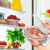 Recipiente de carne para geladeira Bacon Almoço Recipiente de carne para geladeira Recipientes de preparação de refeições Caixas de armazenamento de alimentos empilháveis com tampa