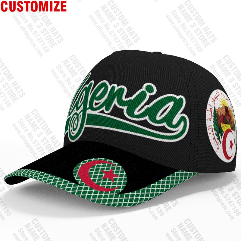 Algeria Baseball Cap Free Custom Name Number Dza Hat Islam Logo Arabic Algerie Arab Text Alger Travel Flag Algier Po Headgear