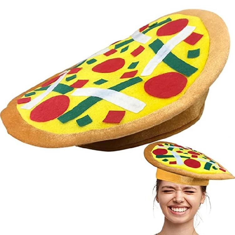 Klobouk Pizza, Párty klobouk Zábavný novinkový klobouk Halloweenské kostýmové doplňky Dospělí Děti