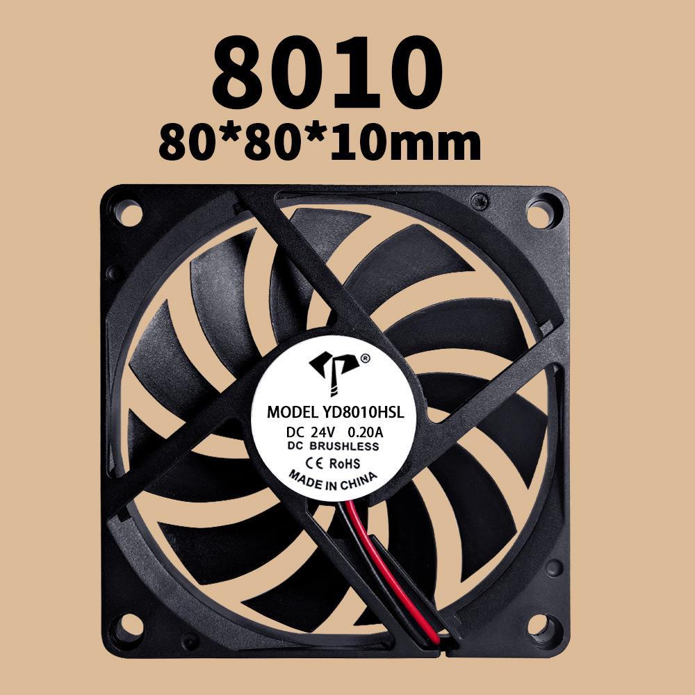 

Бесшумный вентилятор охлаждения с переменной частотой 8 см 8010 8015 8020 8025 DC 12 В/24 В 8010 oil-containing 24V