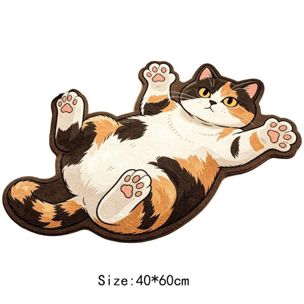 Anti-fouling Home Decor Carpet Non-Slip Cartoon Carpet Cute Cat-Shaped Area Rug  Living Rooms