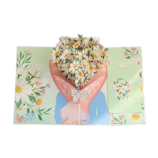 

Складна 3D вітальна листівка з конвертом Ручна робота Декоративна листівка на День народження Листівка-сюрприз зі святковими побажаннями D