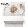 Fast Drying Kitchen Accessories Diatomaceous Dish Mat, Collapsible Absorbent Drain Pad, Large Capacity Rack Heat Resistant Multipurpose for Countertop