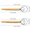 Danish Dough Whisk Stainless Steel Hand Mixer Blender Egg Beater Poking Bar Pastry with Wooden Handle Baking Tools
