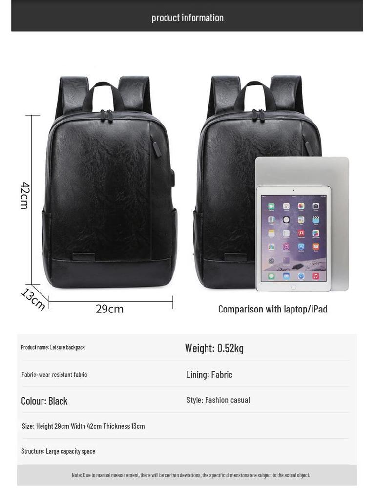 Men's Large Capacity Outdoor Travel Laptop Backpack