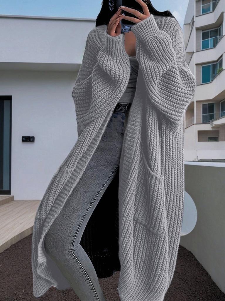 New long lazy wind sweater women's autumn and winter loose and versatile long-sleeved knitted cardigan jacket buttons 13 colors