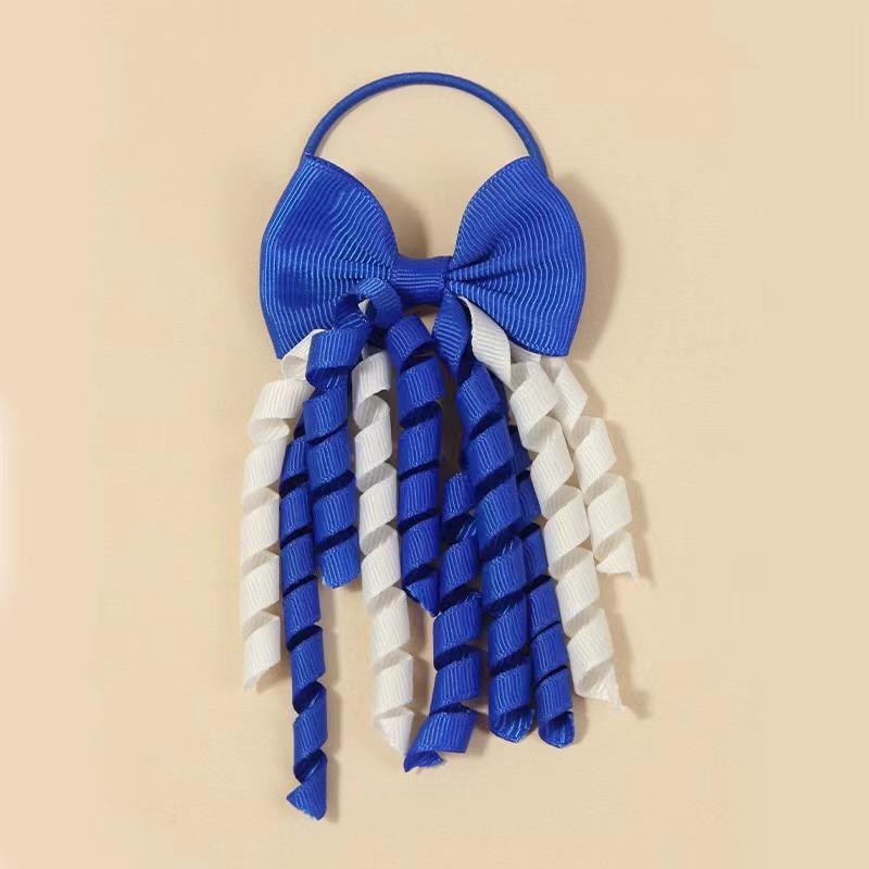 

Девушка резинка для волос Веревка Болельщица Девушка резинка для волос Кольцо для волос Держатель для хвоста Головной убор с бантом 1pc синий