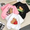 Children's Casual Short-sleeved T-shirt, Summer Boys' And Girls' Cute Capri Blouse