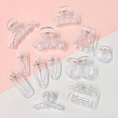 Transparente DIY Haaraccessoires: Creme Kleber Basis Haarspangen, Handgefertigte Kleine Krallenclips und Haarspangen
