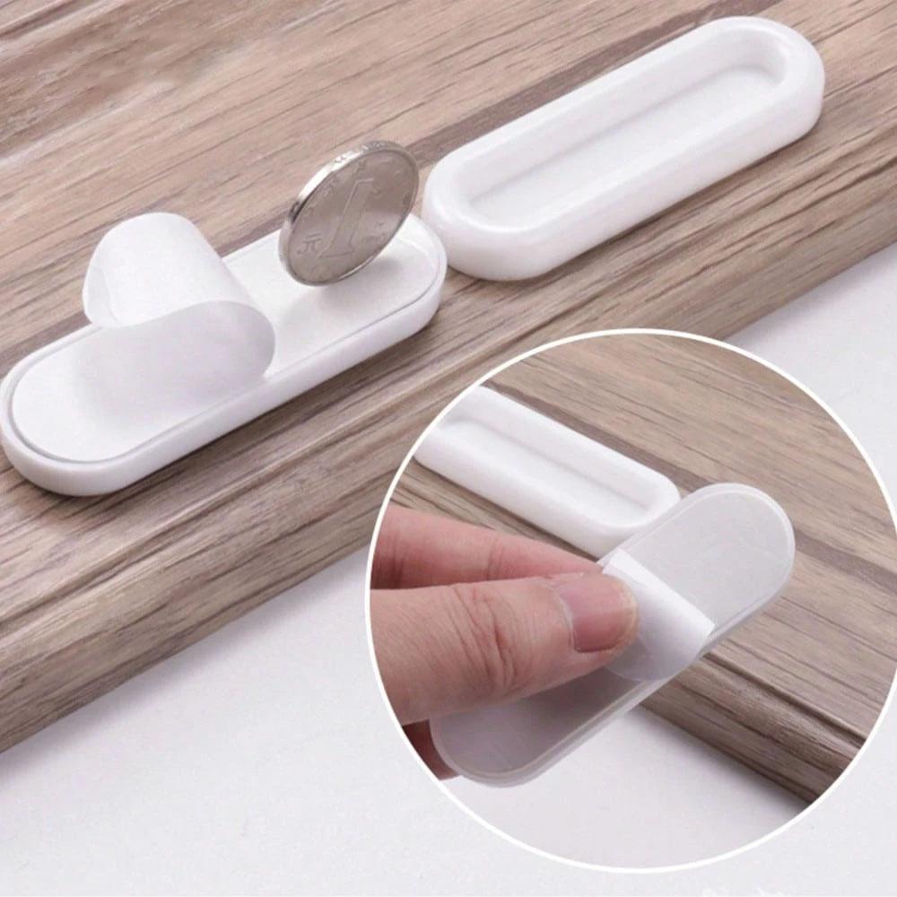 4pcs Self-Stick Instant Drawer Handle Helper Adhesive Cabinet  Door Handle Multipurpose Knob Helper Plastic Opening Stick-On Han