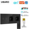 European Standard 228 Smart WiFi Graffiti Switch Socket with Tempered Glass