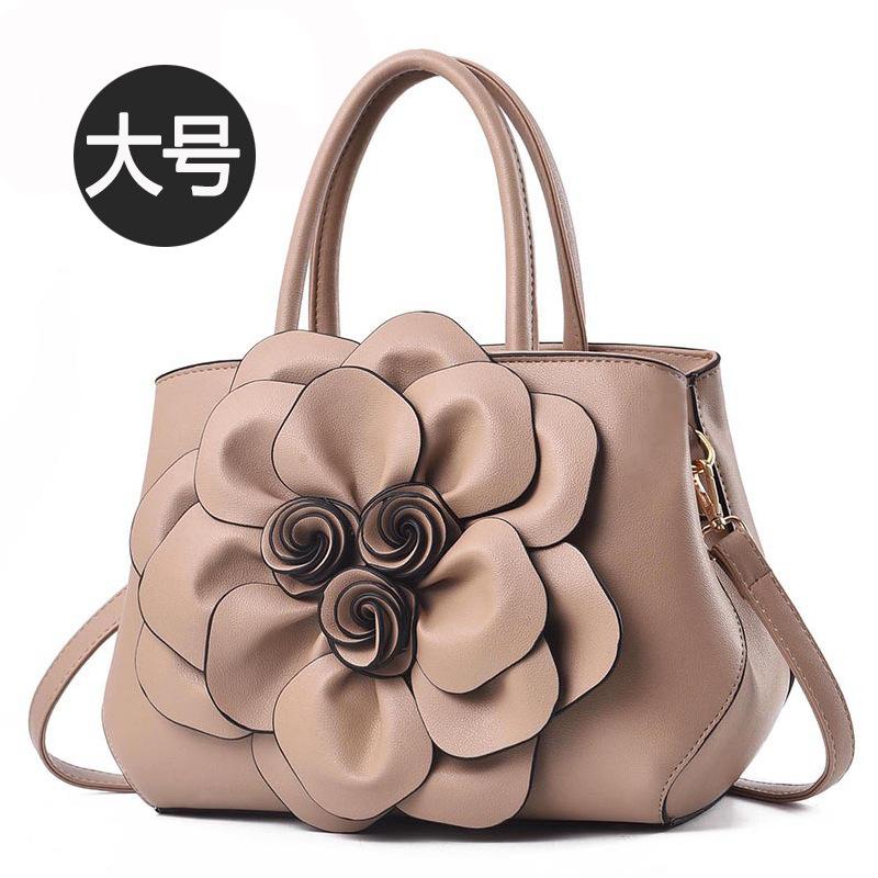 Women's Bag New Simple and Extravagant Women's Handbag Fashionable Rose Large Capacity Shoulder Messenger Bag