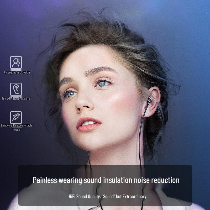 Type-C Wired In-Ear Headphones with Round Hole, High Sound Quality for Android, Sony, Huawei