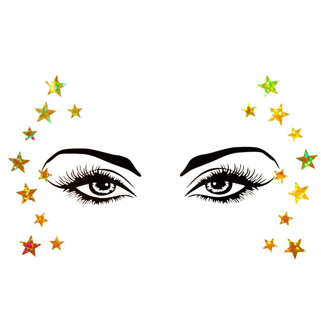 Crystal Tattoo Sticker Glitter Eyeliner Eyebrow Makeup Face Eyes Diamond Temporary Tattoo Rock Rhinestone 3D Eyeliner Stickers