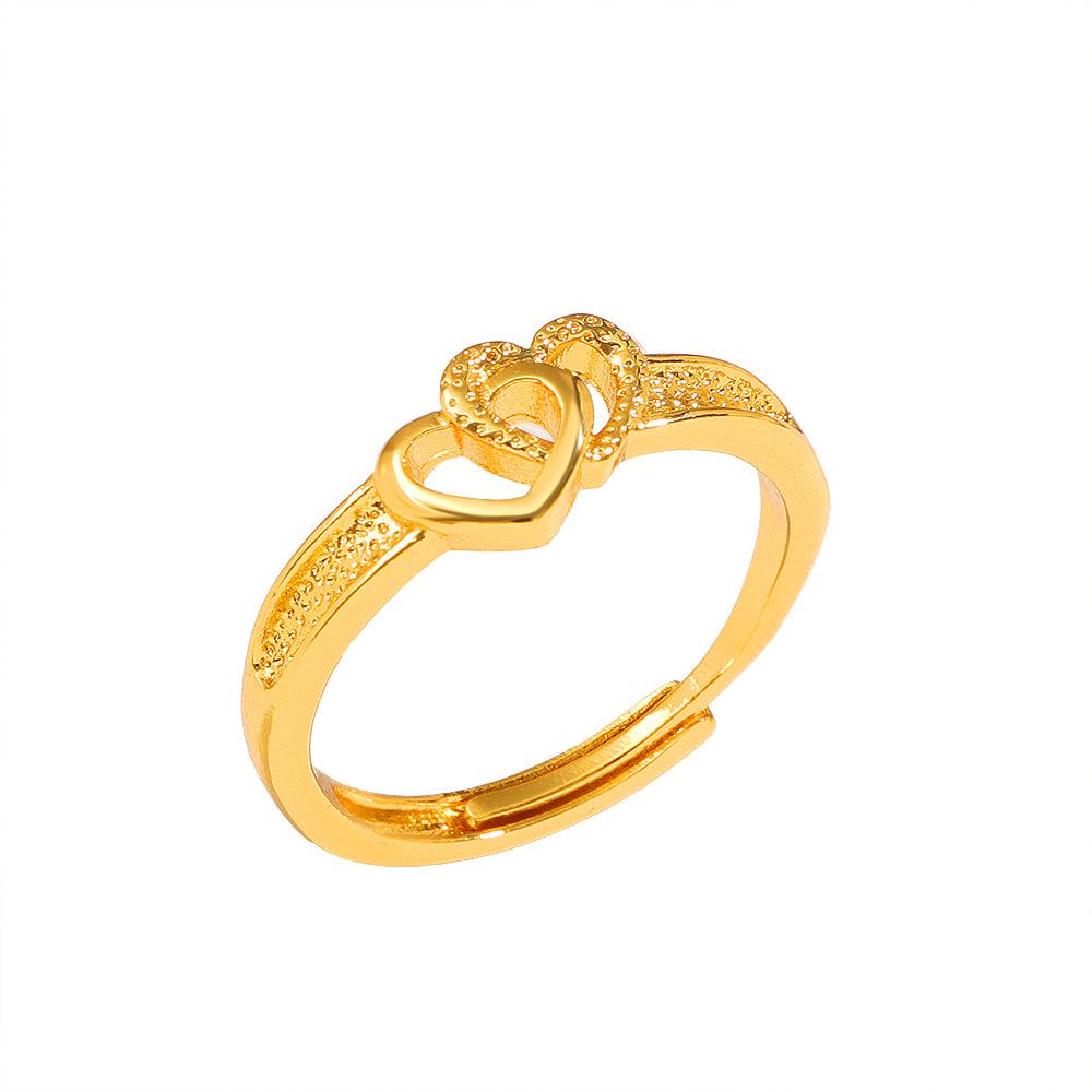 Women's Double Heart Adjustable Ring: Elegant, Versatile, and Perfect Gift for Girlfriend