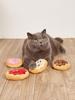 Durable Donut Dog Toy with Squeaker - Bite-Resistant and Entertaining