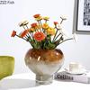 Gradient Color Circle Glass Vase Table Decoration Flower Arrangement Creative Mushroom Shaped Flowers Vases Room Aesthetic Decor