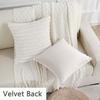 2Pcs Luxury Nordic Plush Cushion Cover Comfortable Textured Striped Throw Pillow Cover Soft Plush Pillowcase Living Room Decor