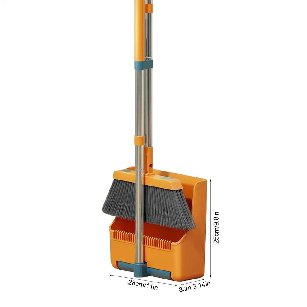 Large Broom And Dustpan Stand Up Dust Pans With 180 Degree Rotating Broom Combo Stand Up Broom And Dust Pans For Dining Room