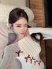 Bowknot Cold Shoulder Knit Top - Women's Slimming Autumn Chic with Long Sleeves