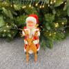 Dropshipping Santa Claus Musical Climbing Rope Ladder Electric Musical Toy Ornaments for Holiday Season MOQ 1 Piece