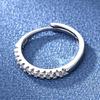 Women's High-End Imitation Moissanite Open Ring - Classic Light Luxury One Carat Versatile Tail Jewelry