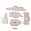 5Pcs/Set Wooden Scrapers Clay Pottery Tools Clay Knife Profile Rib Bundle Foot- Shaper Sculpture Ceramics Molding Tool