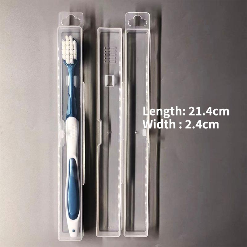 Portable Dustproof Toothbrush Storage Box Outdoor Travel Transparent Plastic Toothbrush Holder Toothpaste Storage And Organizer