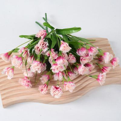 15 Cabezas de Claveles Artificiales Flor de Clavel de Tacto Real con Tallo para Arreglos Florales Ramo de Boda DIY Centro de Mesa para el Hogar
