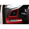 Headlight Switch Control Frame Cover For Hyundai Elantra 16-20 Red Carbon Fiber