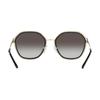 MICHAEL KORS Temple Logo Metal Irregular Sunglasses Women's Black